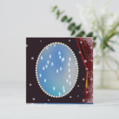 グラマー真珠クリスマスカーパーソナライズされたド シーズンカード (スタンド正面)