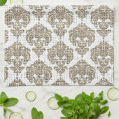 グラマー素朴バーラップ王室のダマスクシックモダン キッチンタオル (折り畳み)