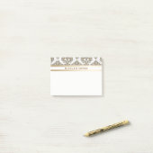 グラマー素朴バーラップ王室のダマスクシックモダン ポストイット (デスク上)