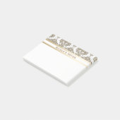 グラマー素朴バーラップ王室のダマスクシックモダン ポストイット (アングル)