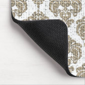 グラマー素朴バーラップ王室のダマスクシックモダン マウスパッド (コーナー)