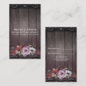 グラマー素朴バーン木材の繁栄は友人を参照 紹介カード (正面/裏面)