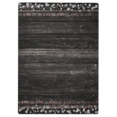 グラマー素朴ボホ〔雄ジカの〕枝角スカルパーソナライズされた クリップボード (裏面)