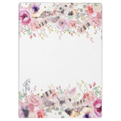 グラマー素朴ボホ〔雄ジカの〕枝角フローラ クリップボード (裏面)