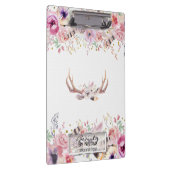 グラマー素朴ボホ〔雄ジカの〕枝角フローラ クリップボード (右)