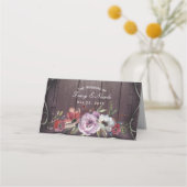 グラマー素朴ンウッドフローリッシュフローラテーブル プレイスカード (正面)