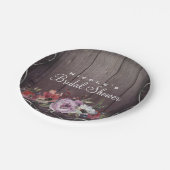 グラマー素朴ンウッドフローリッシュ&フローラズ結婚 ペーパープレート (アングル)