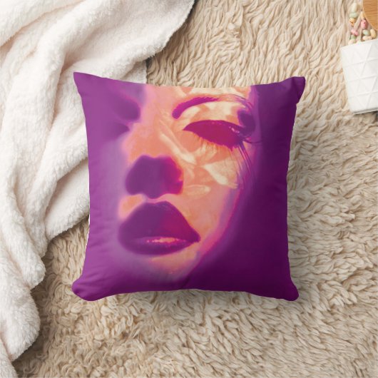 グラマー色彩の鮮やかパープルファッション顔枕 クッション (ブランケット)