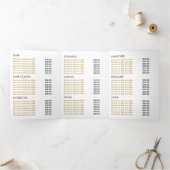 グラマー蝶、美しいサロントリフォールドフライヤー 三つ折り招待状 (内部)