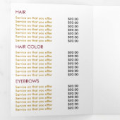 グラマー蝶、美しいサロントリフォールドフライヤー 三つ折り招待状 (内部最初)