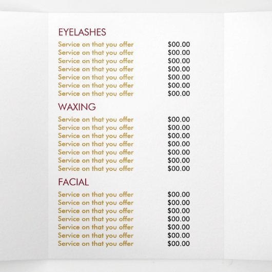 グラマー蝶、美しいサロントリフォールドフライヤー 三つ折り招待状 (内部中)