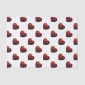 グラマー赤いグリッターきらめくハートパターン 薄葉紙 (正面)