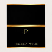 グラマー金ゴールドエレガントモダンテンプレートプロフェッショナル 名刺 (外部フラット)