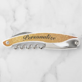 グラマー金ゴールドグリッターカスタムコルクスクリュー開口器 ソムリエナイフ (裏面)