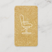 グラマー金ゴールドグリッタースタイリストチェア 名刺 (正面)