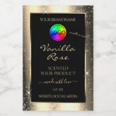 グラマー金ゴールドグリッターフレーム製品ラベルとロゴ フードラベル (シングルラベル)