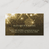 グラマー金ゴールドスパークル – パーティーDJ 名刺 (裏面)