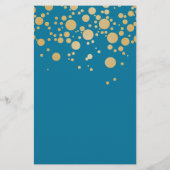 グラマー金ゴールドドットデコール – レトロ孔雀ブルーカラー チラシ (裏面)