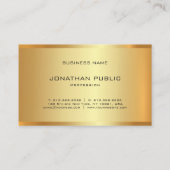 グラマー金ゴールドモダンエレガントテンプレート 名刺 (裏面)