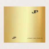 グラマー金ゴールドモダンモノグラムプロフェッショナルエレガント 名刺 (外部フラット)