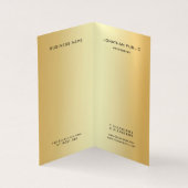 グラマー金ゴールドモダンモノグラムプロフェッショナルエレガント 名刺 (内部)