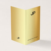 グラマー金ゴールドモダンモノグラムプロフェッショナルエレガント 名刺 (外部)