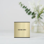 グラマー金ゴールドルックモダンラグジュアリー スクエア名刺 (スタンド正面)
