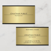 グラマー金ゴールドルッモダンクエレガントシンプルテンプレート 名刺 (正面/裏面)