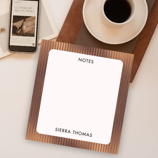 グラマー金ゴールド ストライプの ノートパッド