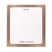 グラマー金ゴールド ストライプの ノートパッド (正面)