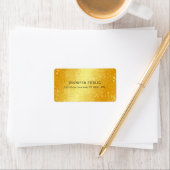 グラマー金属ルックフェイク金ゴールドハートエレガント ラベル (インサイチュ)