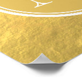 グラマー金箔バックグラウンドモノグラム ポスター (角)