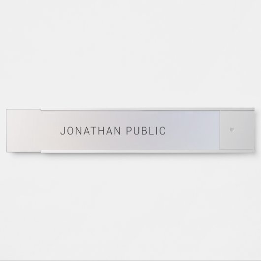 グラマー銀テンプレートエレガントミニマモダンリスト サインプレート (正面)