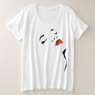 グラマー顔Tシャツ プラスサイズTシャツ