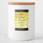 グラマー黄色金ゴールドスパークルグリッター製品ラベル フードラベル (正面)