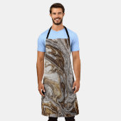 グラマー001液体茶色の色のエプロン エプロン (着用した状態)