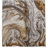 グラマー001液体茶色 シャワーカーテン (正面)