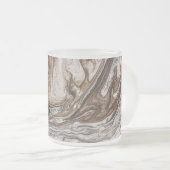 グラマー001液体茶色 フロストグラスマグカップ (正面右)