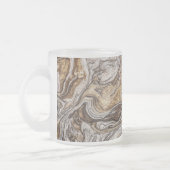 グラマー001液体茶色 フロストグラスマグカップ (左)