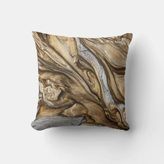 グラマー002液体茶色 クッション (正面)