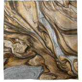 グラマー002液体茶色 シャワーカーテン (正面)