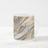 グラマー002液体茶色 フロストグラスマグカップ (正面右)