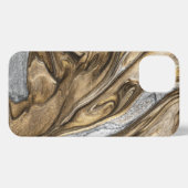 グラマー002液体茶色 iPhoneケース (裏面横)