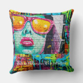 グラマー・ガール・グラフィティ・ラウンドピロー クッション (裏面)