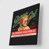 グラマー・ガール スクエア壁時計 (傾斜)