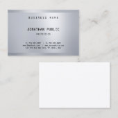 グラマー·シルバー·ミニマエレガントリスト·モダンテンプレート 名刺 (正面/裏面)