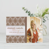 グラマー·ダマスクと宝石の卒業発表 招待状 (スタンド正面)