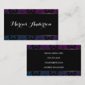 グラマー・ダマスク・パターン 名刺 (正面/裏面)