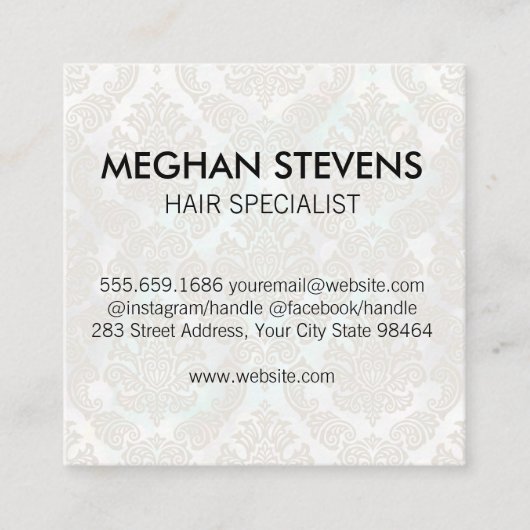 グラマー《写真》ぼけ味とグリッターヘアと美しい 予約カード (正面)