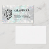 グラマー《写真》ぼけ味ヘアと美しいのロゴ 予約カード (正面/裏面)